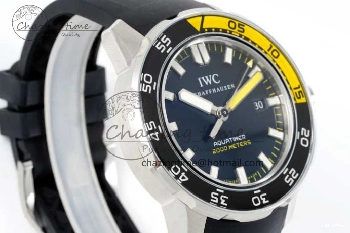 MIROTIME 0121 Bright Aquatimer Automatic SS RSF 1:1 Best Edition Black Yellow Dial on Black Rubber Strap A 7068